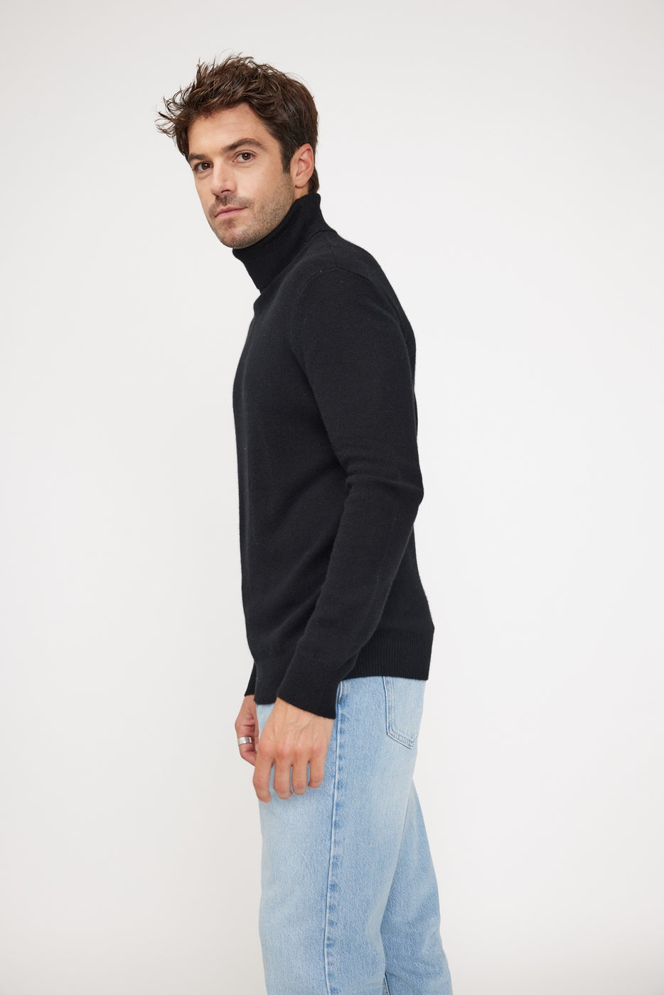 Pull Col Roule Zach - Noir