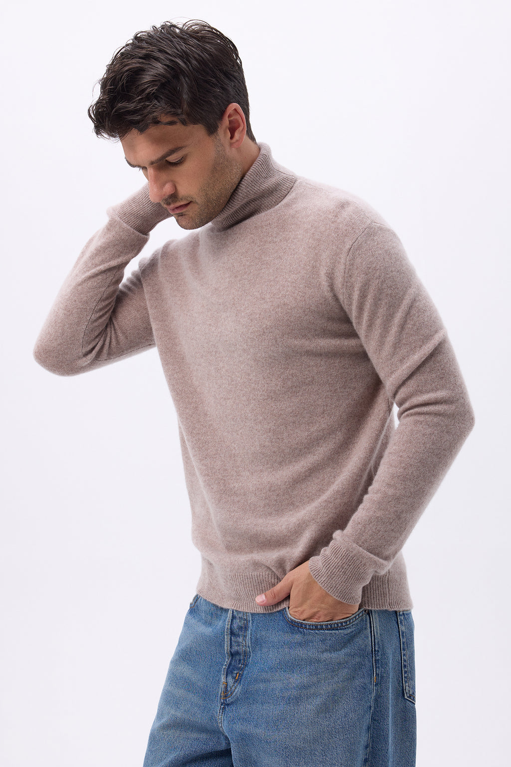 Men's Roll-neck Zachary - Taupe - Men