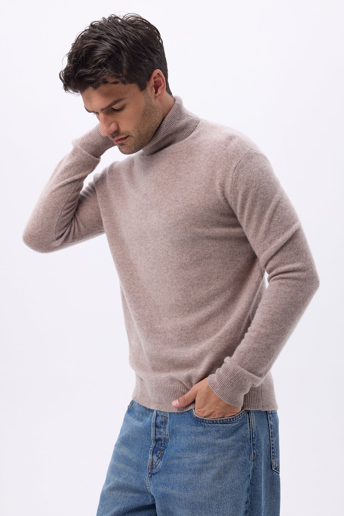 Men's Roll-neck Zachary - Taupe - Men