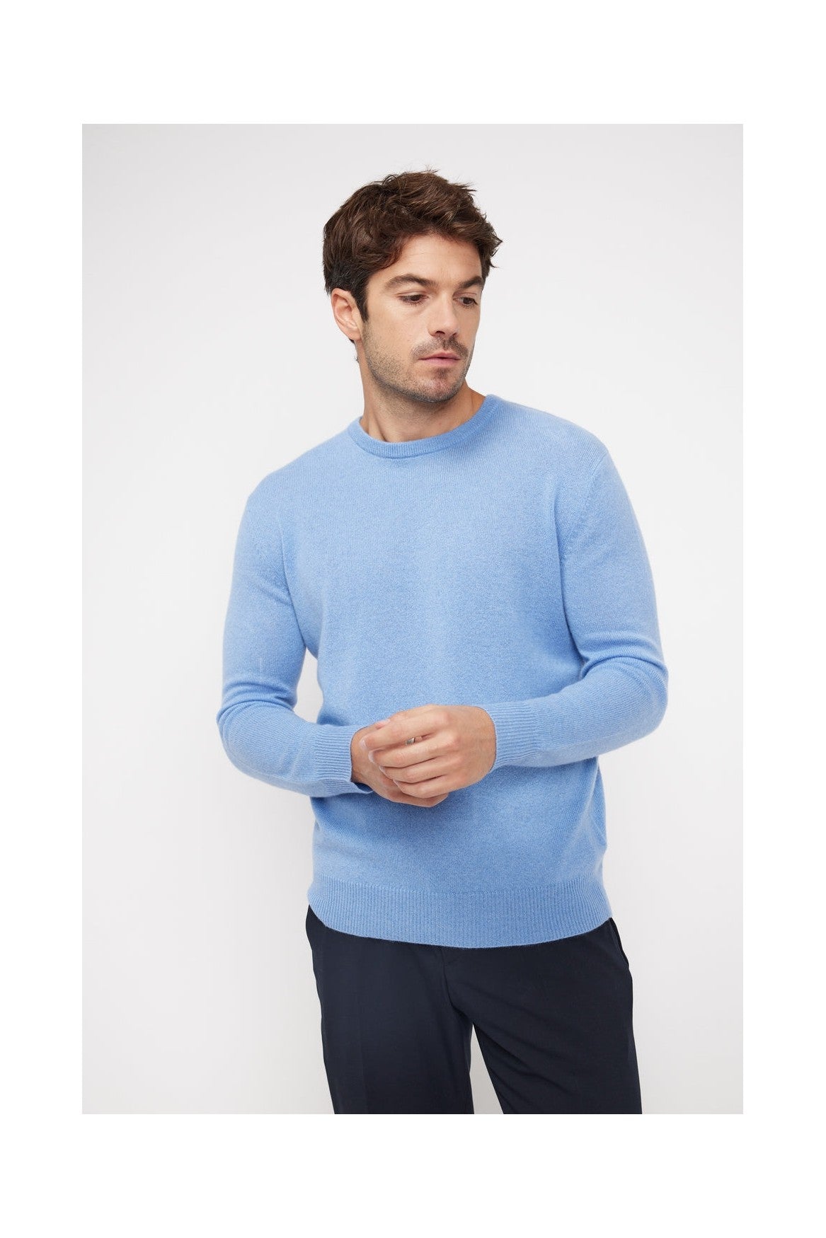 Pull Col Rond Zach - Bleu Ciel