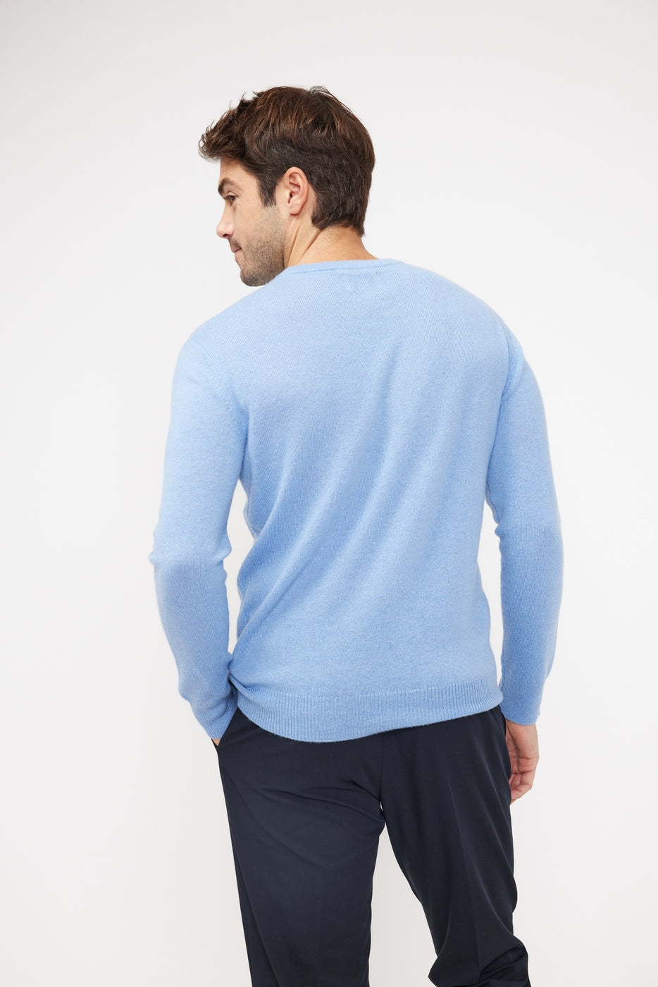 Pull Col Rond Zach - Bleu Ciel