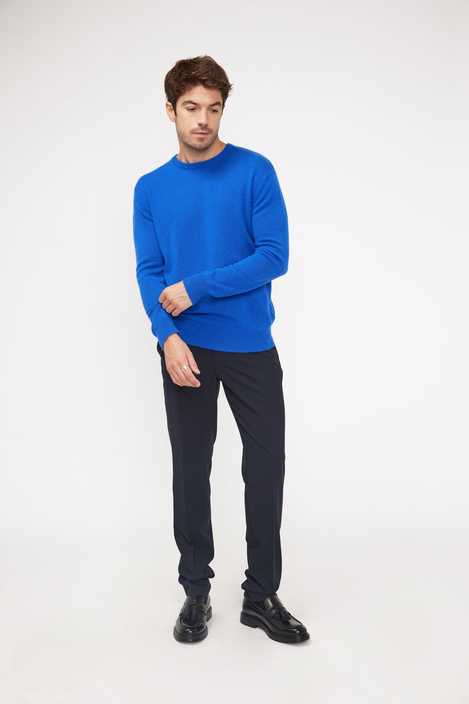 Zach Crew-Neck Jumper - Royal Blue