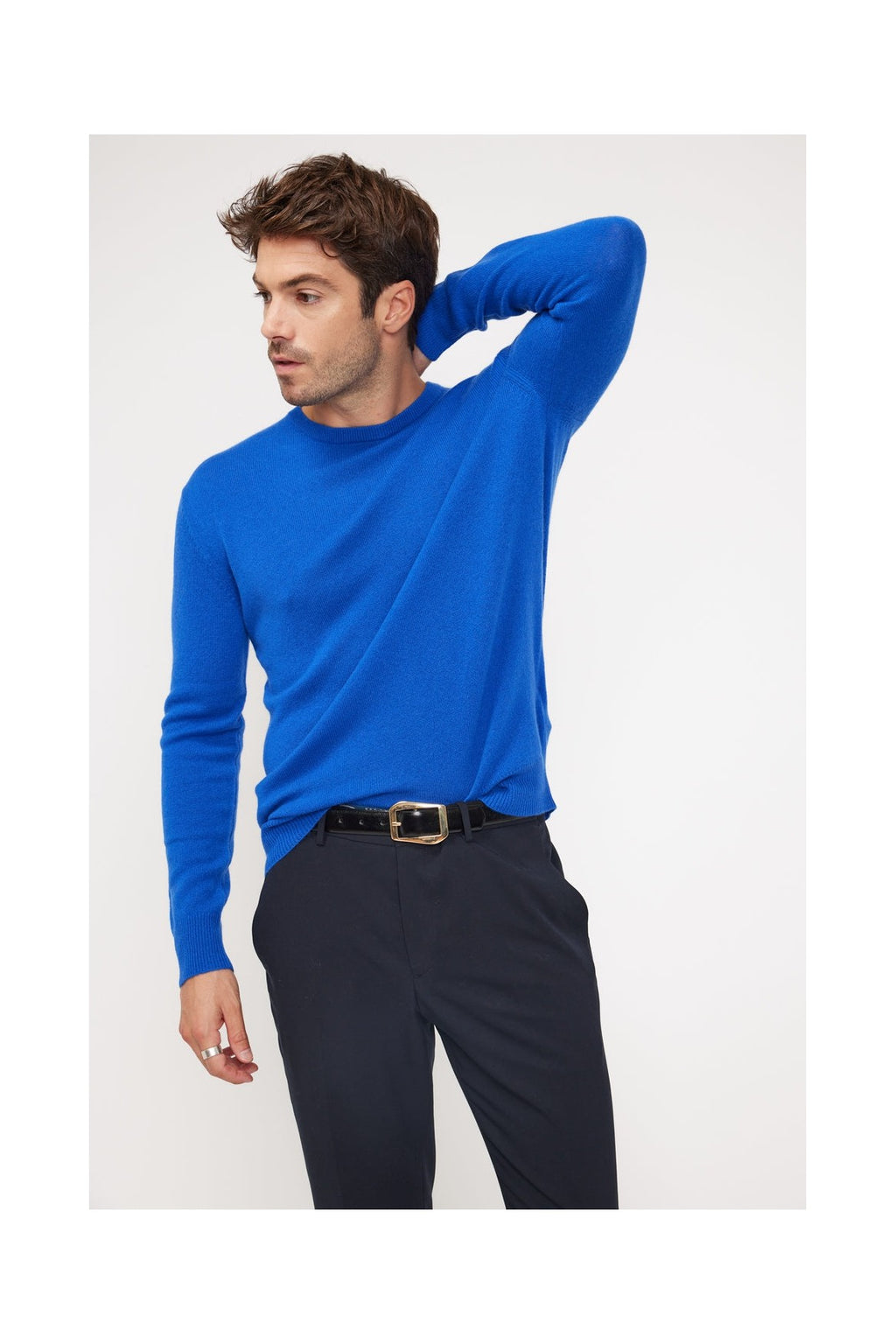 Zach Crew-Neck Jumper - Royal Blue