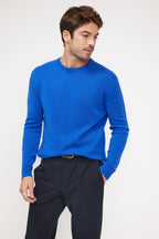 Zach Crew-Neck Jumper - Royal Blue