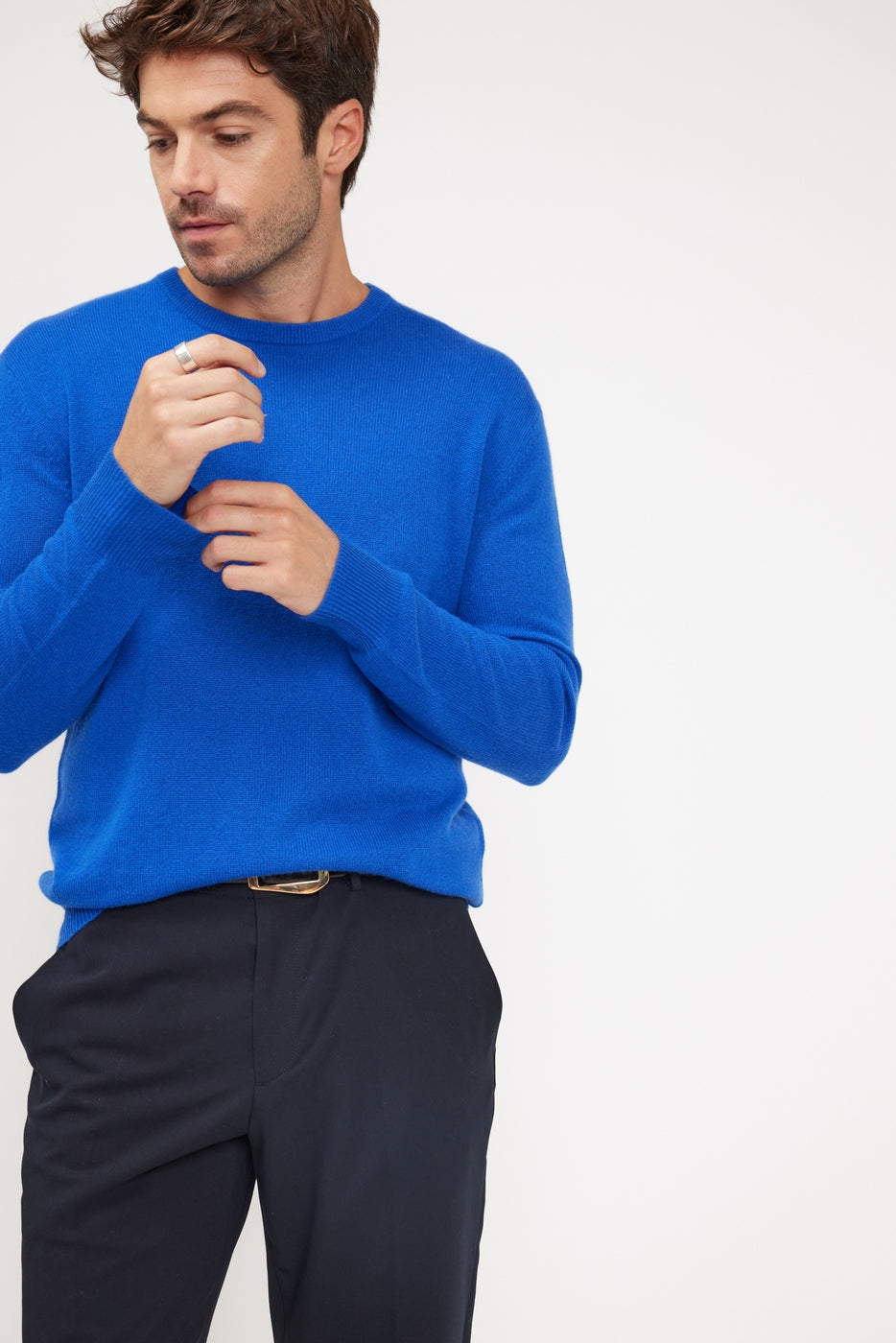 Zach Crew-Neck Jumper - Royal Blue