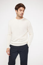 Pull Col Rond Zach - Blanc
