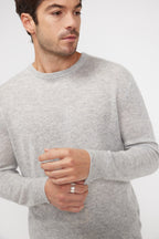 Zach Crew-Neck Jumper - Light Grey