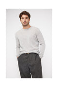Zach Crew-Neck Jumper - Light Grey