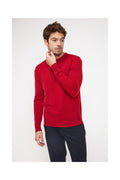 Zach Crew-Neck Jumper - Burgundy Red