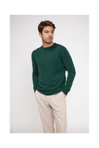 Zach Crew-Neck Jumper - Bottle Green