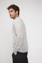 Zael V-Neck Cardigan - Light Grey