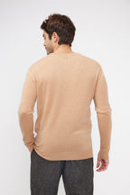 Zaher V-Neck Jumper - Beige