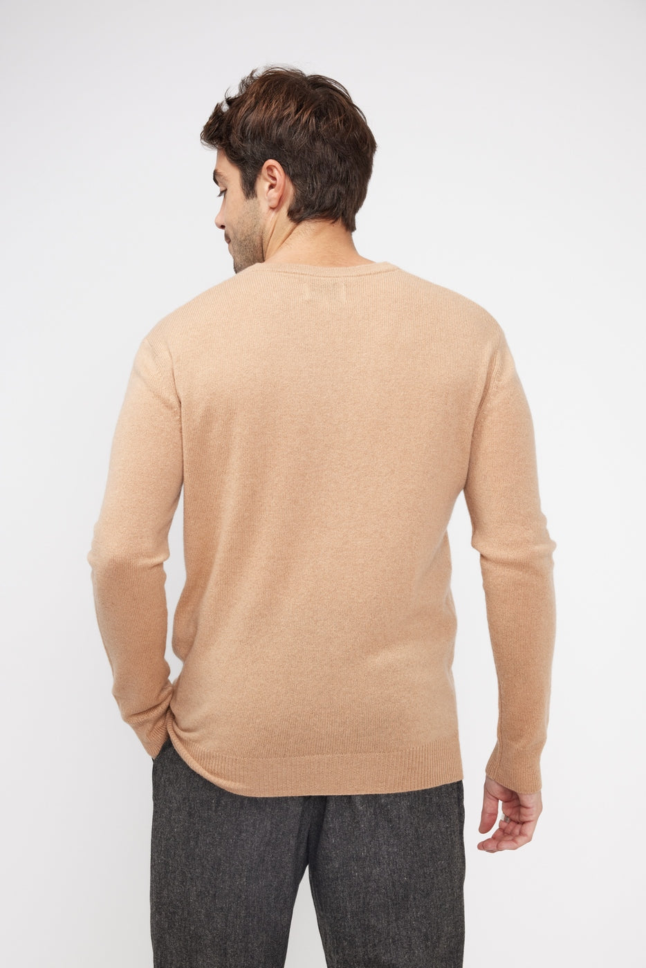 Zaher V-Neck Jumper - Beige