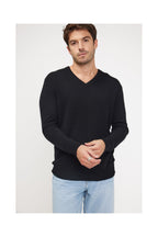 Zaher V-Neck Jumper - Black