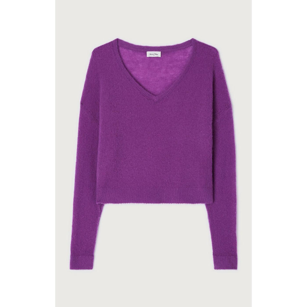 Jersey Cuello en V - Figue - Mujer