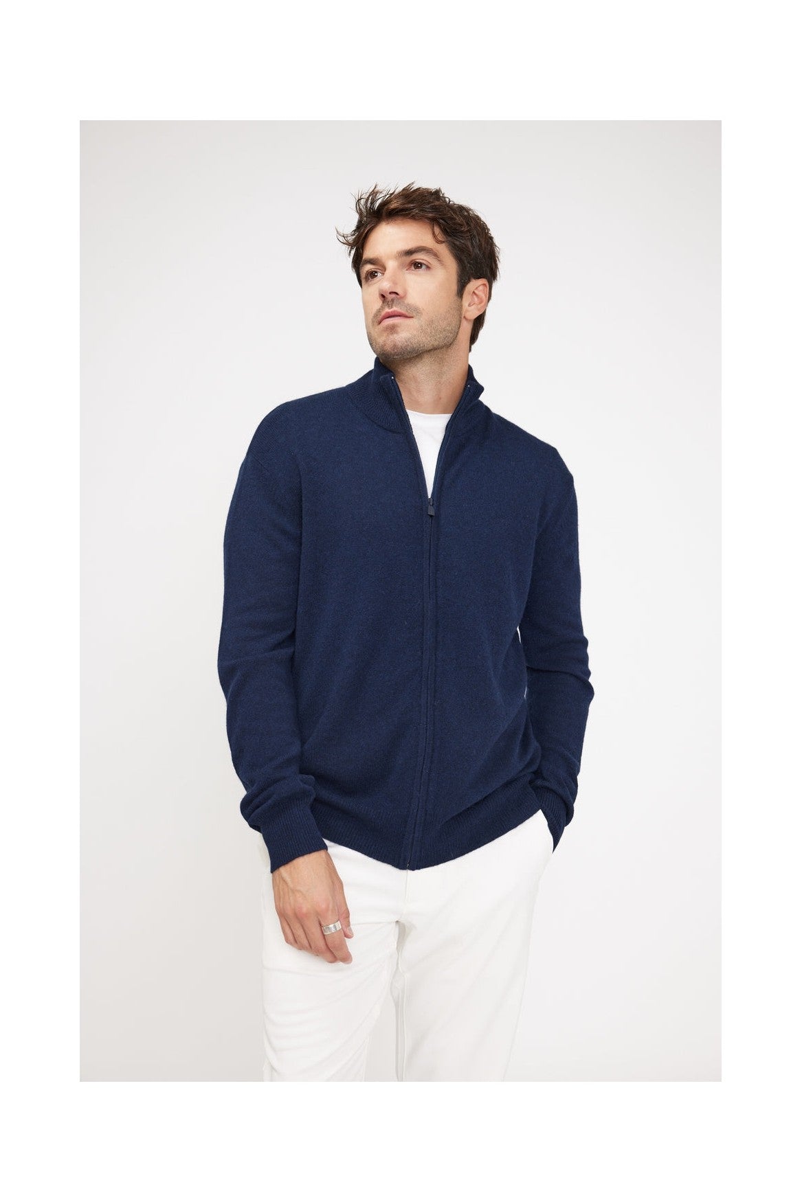 Gilet Zippe Col Montant Zamil - Bleu Marine