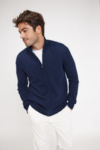 Gilet Zippe Col Montant Zamil - Bleu Marine