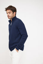 Gilet Zippe Col Montant Zamil - Bleu Marine