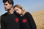 Round Neck Love Heritage Zaphira Jumper - Black Red