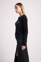 Maglione Girocollo Love Heritage Zaphira - Nero Dorato