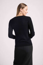 Maglione Girocollo Love Heritage Zaphira - Nero Dorato