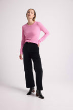 Jersey Cuello Redondo Zara - Rosa