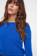 Pull Col Rond Zara - Bleu Roi