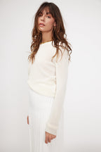 Zara Round-Neck Jumper - White