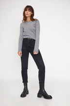 Pull Col Rond Zara - Gris Fonce