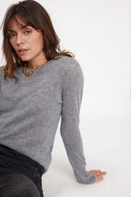 Pull Col Rond Zara - Gris Fonce
