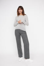 Pull Col Rond Zara - Gris Clair