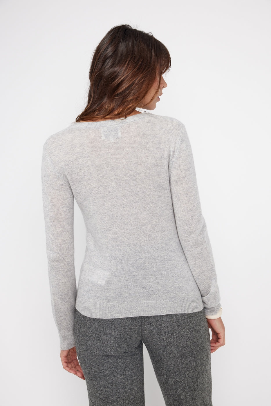 Pull Col Rond Zara - Gris Clair