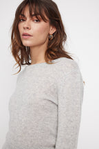 Pull Col Rond Zara - Gris Clair