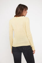 Jersey Cuello Redondo Zara - Amarillo
