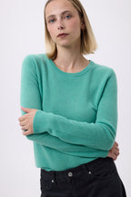 Women's Round-Neck Jumper Zara - Pastel Green - Women