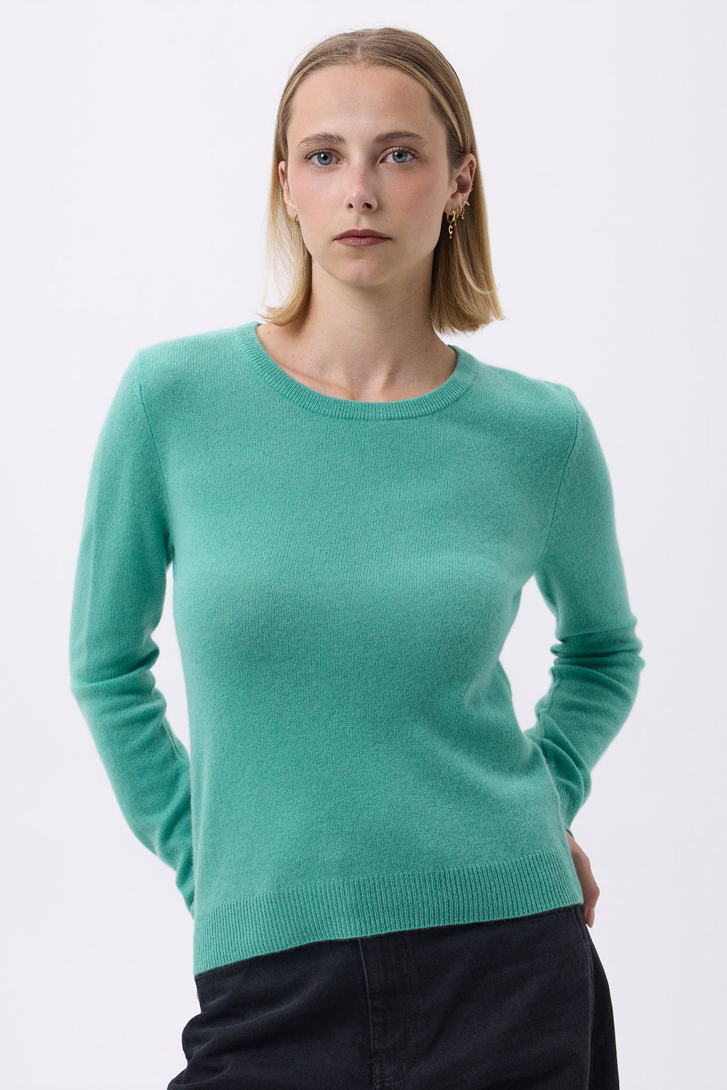 Women's Round-Neck Jumper Zara - Pastel Green - Women