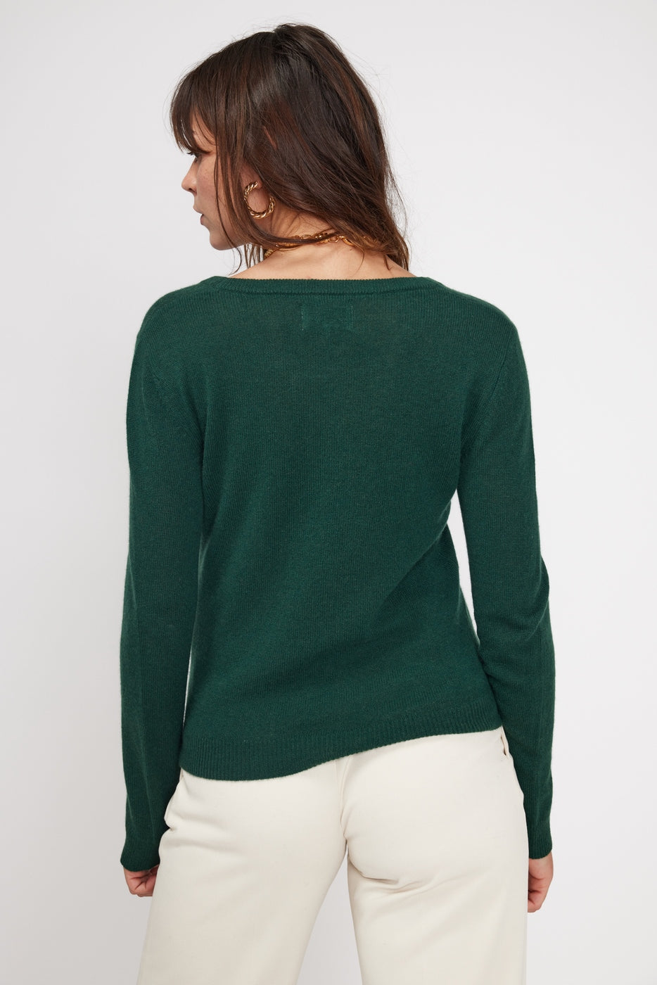 Jersey Cuello Redondo Zara - Verde Botella