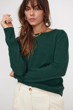 Jersey Cuello Redondo Zara - Verde Botella