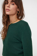 Jersey Cuello Redondo Zara - Verde Botella