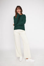 Jersey Cuello Redondo Zara - Verde Botella