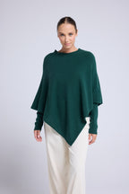 Zarina Poncho Cape - Bottle Green