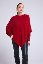 Capa Poncho Zarina - Rojo Burdeos