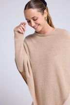 Capa Poncho Zarina - Beige Crema