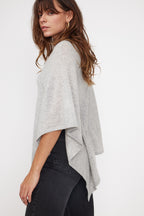 Cape Poncho Zarina - Gris Clair