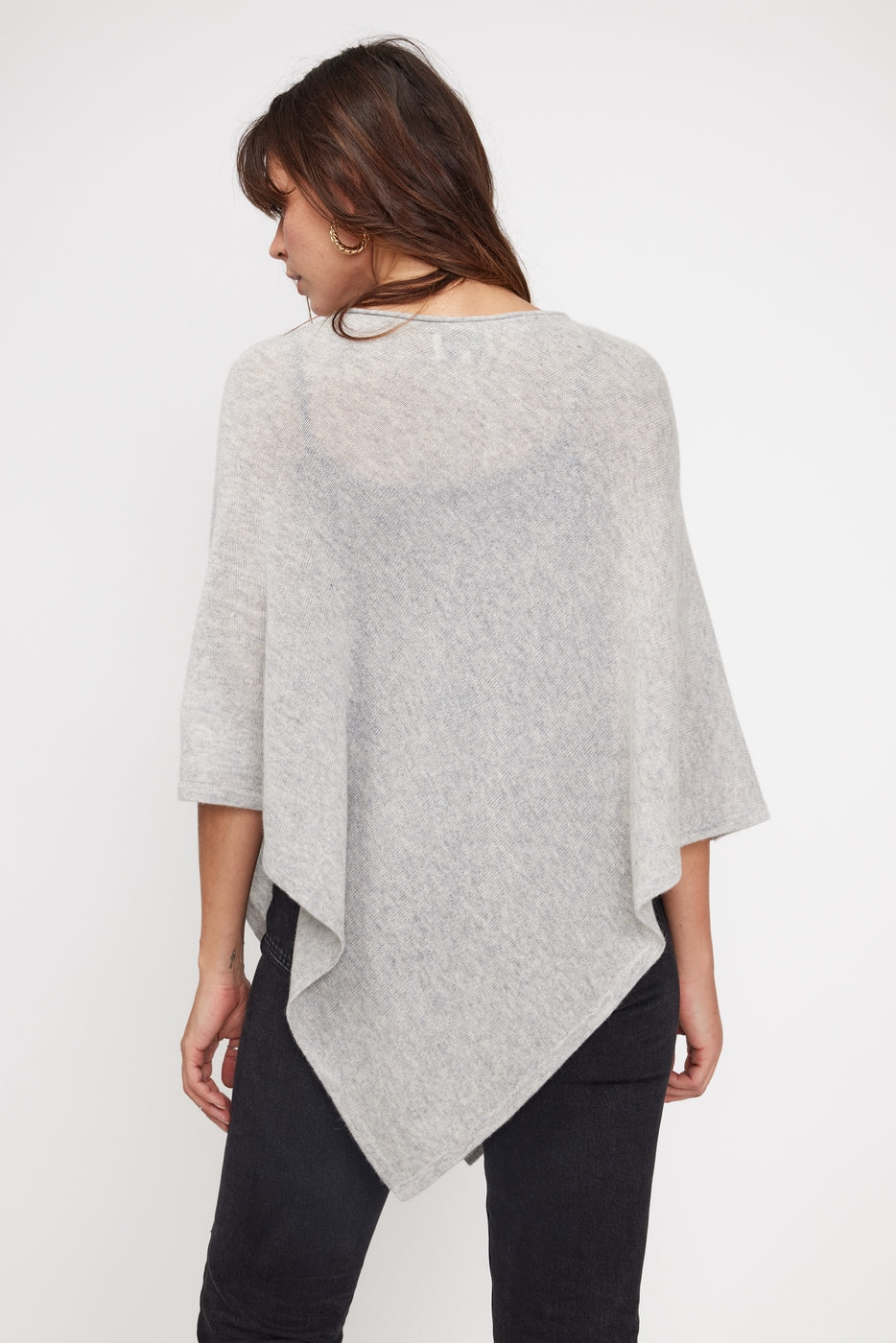 Cape Poncho Zarina - Gris Clair