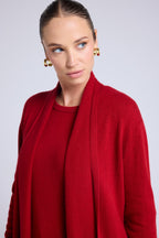 Schlauch-Cardigan Zassia – Bordeauxrot – Damen
