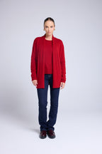 Schlauch-Cardigan Zassia – Bordeauxrot – Damen