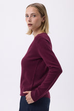 Damestrui met V-hals Zefina - Wijnrood - Dames