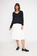 Pull Col V Zefina - Noir