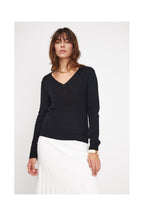 Pull Col V Zefina - Noir